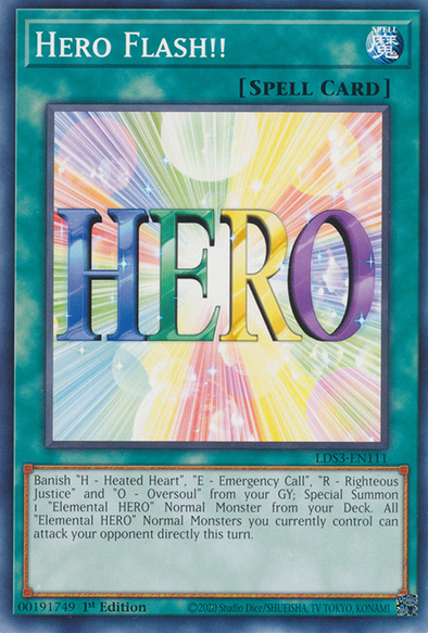 Hero Flash!! - LDS3-EN111 - Common - 1st Edition available at 401 Games Canada