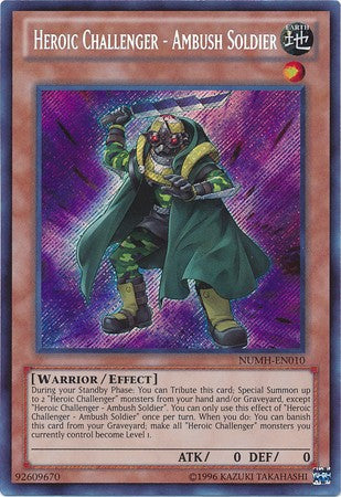 Heroic Challenger - Ambush Soldier - NUMH-EN010 - Secret Rare - Unlimited available at 401 Games Canada