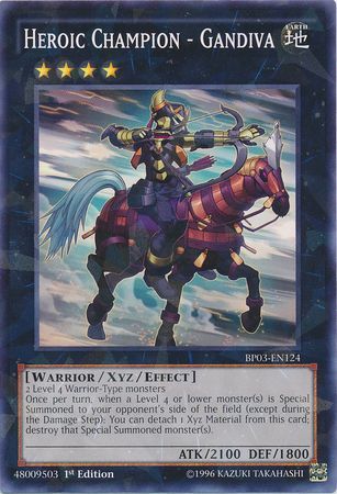 Heroic Champion - Gandiva (Shatterfoil) - BP03-EN124 - Shatterfoil Rare - 1st Edition available at 401 Games Canada