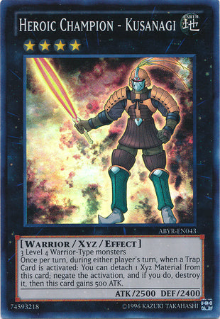 Heroic Champion - Kusanagi - ABYR-EN043 - Super Rare - Unlimited available at 401 Games Canada