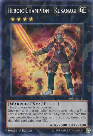 Heroic Champion - Kusanagi (Shatterfoil) - BP03-EN125 - Shatterfoil Rare - 1st Edition available at 401 Games Canada