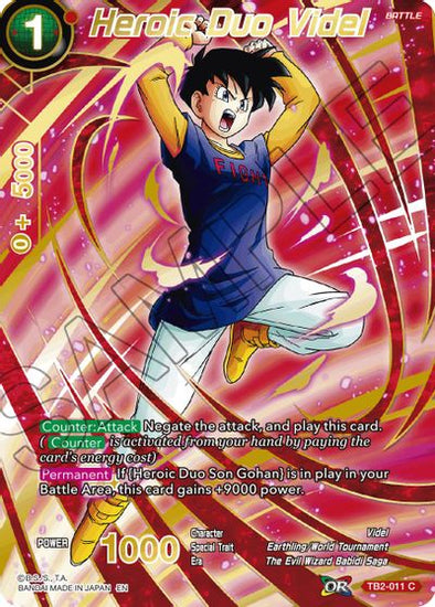 Heroic Duo Videl - TB2-011 - Common (Alternate Art) (Foil) available at 401 Games Canada