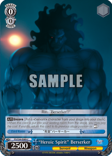 "Heroic Spirit" Berserker - FS/S34-E089 - Common available at 401 Games Canada