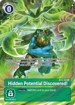 Hidden Potential Discovered! (BT11 Alternate Art) - BT3-103 - Uncommon available at 401 Games Canada