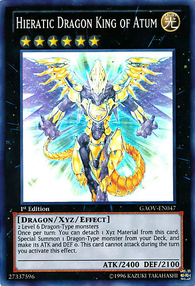 Hieratic Dragon King of Atum - GAOV-EN047 - Super Rare - 1st Edition available at 401 Games Canada