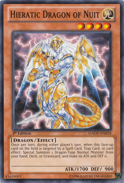 Hieratic Dragon of Nuit - GAOV-EN018 - Common - 1st Edition available at 401 Games Canada