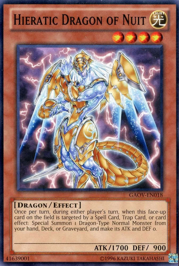 Hieratic Dragon of Nuit - GAOV-EN018 - Common - Unlimited available at 401 Games Canada