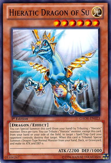 Hieratic Dragon of Su - GAOV-EN023 - Common - 1st Edition available at 401 Games Canada