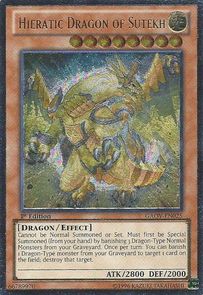 Hieratic Dragon of Sutekh - GAOV-EN025 - Ultimate Rare - 1st Edition available at 401 Games Canada