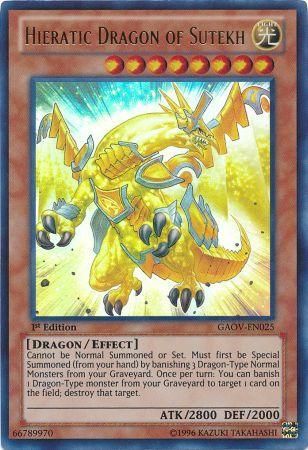 Hieratic Dragon of Sutekh - GAOV-EN025 - Ultra Rare - 1st Edition available at 401 Games Canada