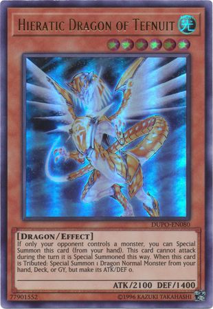 Hieratic Dragon of Tefnuit - DUPO-EN080 - Ultra Rare - Unlimited available at 401 Games Canada