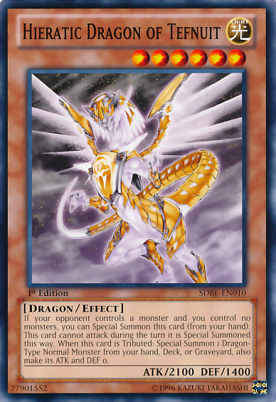 Hieratic Dragon of Tefnuit - SDBE-EN010 - Common - 1st Edition available at 401 Games Canada