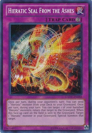 Hieratic Seal From the Ashes - GAOV-EN088 - Secret Rare - Unlimited available at 401 Games Canada