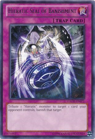 Hieratic Seal of Banishment - GAOV-EN071 - Rare - Unlimited available at 401 Games Canada