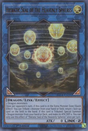 Hieratic Seal of the Heavenly Spheres - BLCR-EN090 - Ultra Rare - 1st Edition available at 401 Games Canada