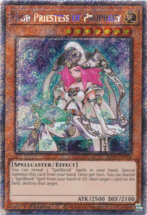 High Priestess of Prophecy (Platinum Secret Rare) - RA04-EN184 - Platinum Secret Rare - 1st Edition
