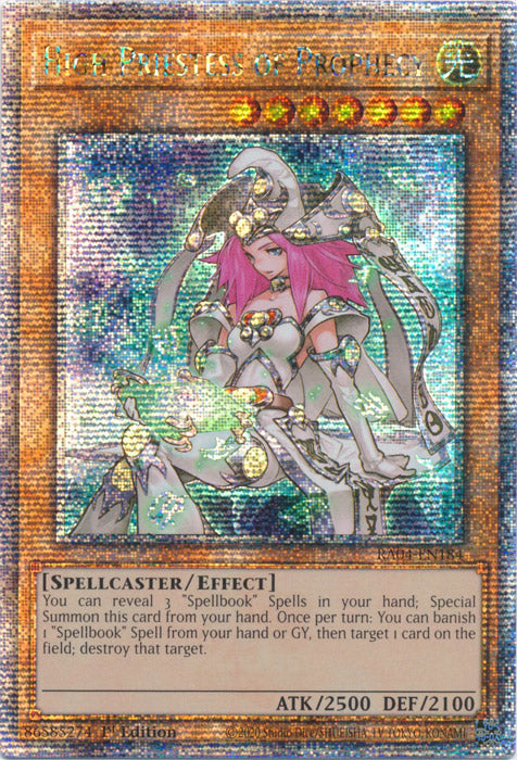 High Priestess of Prophecy - RA04-EN184 - Quarter Century Secret Rare - 1st Edition