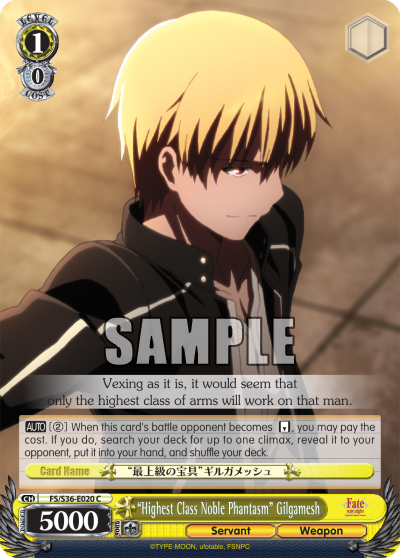 "Highest Class Noble Phantasm" Gilgamesh - FS/S36-E020 - Common available at 401 Games Canada