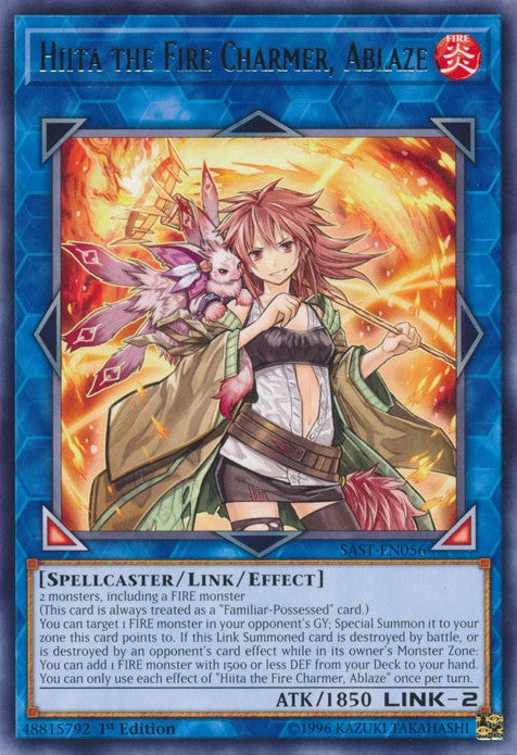 Hiita the Fire Charmer, Ablaze - SAST-EN056 - Rare - 1st Edition available at 401 Games Canada