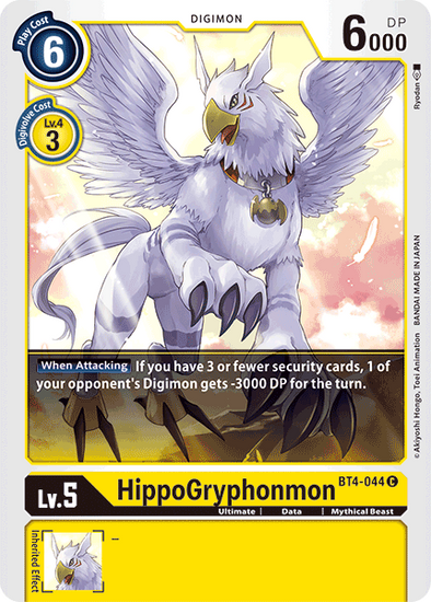 HippoGryphonmon - BT4-044 - Common available at 401 Games Canada