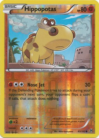 Hippopotas - 83/162 - Common - Reverse Holo available at 401 Games Canada