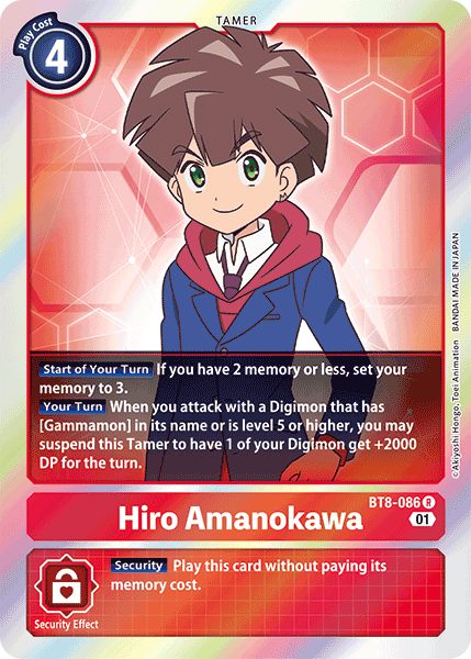 Hiro Amanokawa - BT8-086 - Rare available at 401 Games Canada