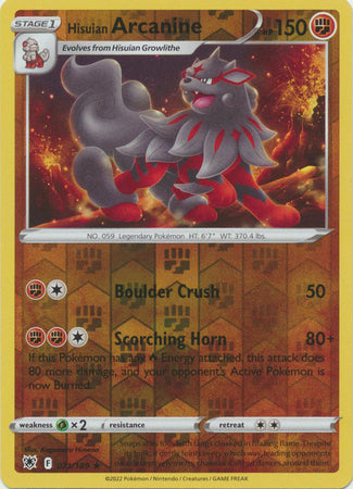401 Games Canada - Hisuian Arcanine - 071/189 - Rare - Reverse Holo 401 Games Canada - Hisuian Arcanine - 071/189 - Rare - Reverse Holo