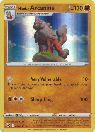 Hisuian Arcanine - 084/196 - Holo Rare available at 401 Games Canada