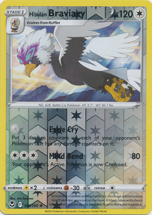 Hisuian Braviary - 149/195 - Rare - Reverse Holo available at 401 Games Canada