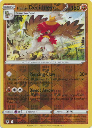 Hisuian Decidueye - 082/189 - Holo Rare - Reverse Holo available at 401 Games Canada