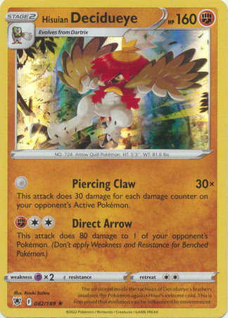 Hisuian Decidueye - 082/189 - Holo Rare available at 401 Games Canada