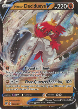 Hisuian Decidueye V - 083/189 - Ultra Rare available at 401 Games Canada