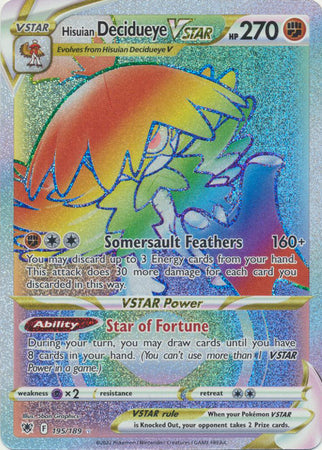 Hisuian Decidueye VSTAR - 195/189 - Hyper Rare available at 401 Games Canada