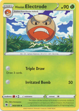 Hisuian Electrode - 003/189 - Uncommon available at 401 Games Canada