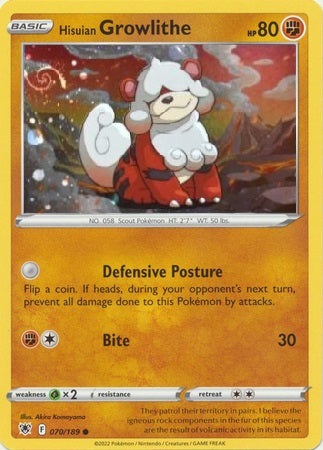 Hisuian Growlithe - 070/189 - Holo Promo available at 401 Games Canada