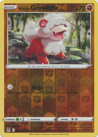 Hisuian Growlithe - 083/196 - Common - Reverse Holo available at 401 Games Canada