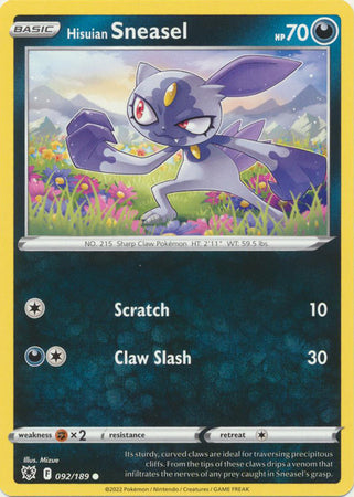 Hisuian Sneasel - 092/189 - Common available at 401 Games Canada