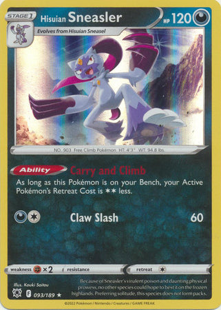 Hisuian Sneasler - 093/189 - Holo Rare available at 401 Games Canada