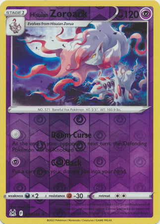 Hisuian Zoroark - 076/196 - Holo Rare - Reverse Holo available at 401 Games Canada