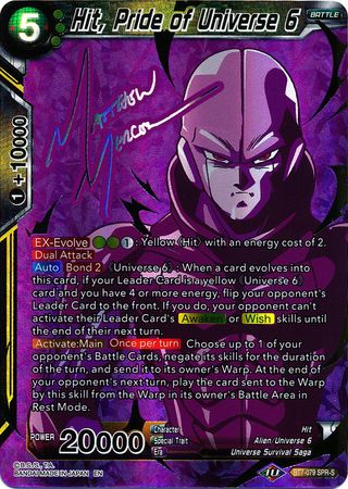 Hit, Pride of Universe 6 (SPR Signature) - BT7-079 - Special Rare Signature (SPR) available at 401 Games Canada