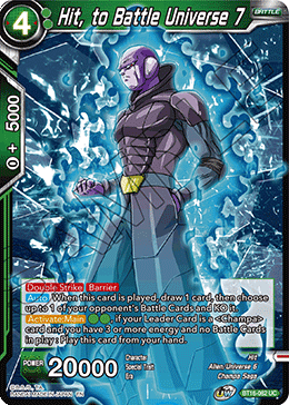 Hit, to Battle Universe 7 - BT16-062 - Uncommon (Foil) available at 401 Games Canada