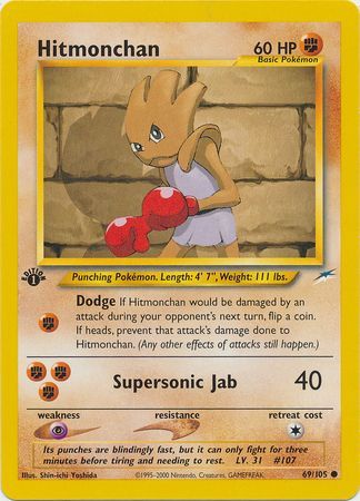 Hitmonchan - 69/105 - Common - 1st Edition available at 401 Games Canada