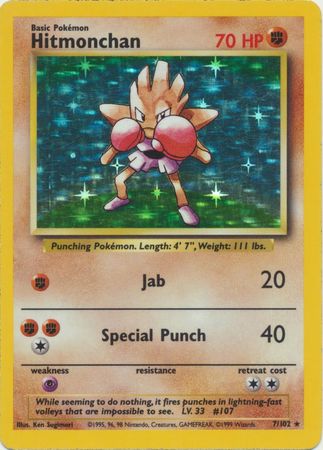 Hitmonchan - 7/102 - Holo - Unlimited available at 401 Games Canada