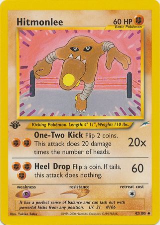 Hitmonlee - 42/105 - Uncommon - 1st Edition available at 401 Games Canada