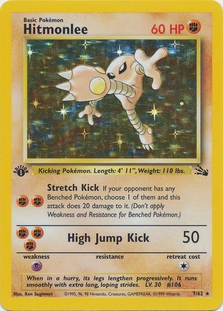 Hitmonlee - 7/62 - Holo - 1st Edition available at 401 Games Canada