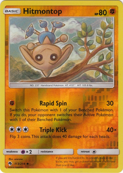 Hitmontop - 113/214 - Uncommon - Reverse Holo available at 401 Games Canada