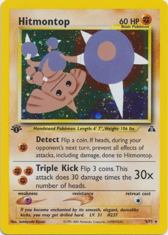 Hitmontop - 3/75 - Holo - 1st Edition available at 401 Games Canada