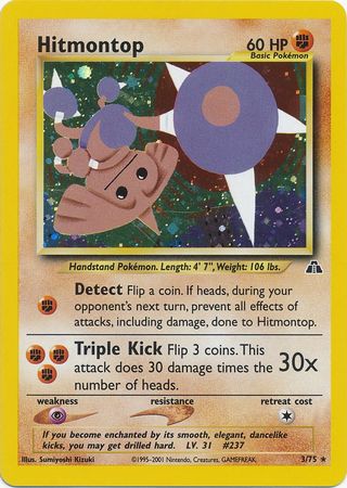 Hitmontop - 3/75 - Holo - Unlimited available at 401 Games Canada