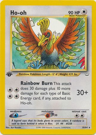 Ho-Oh - 18/64 - Rare - 1st Edition available at 401 Games Canada