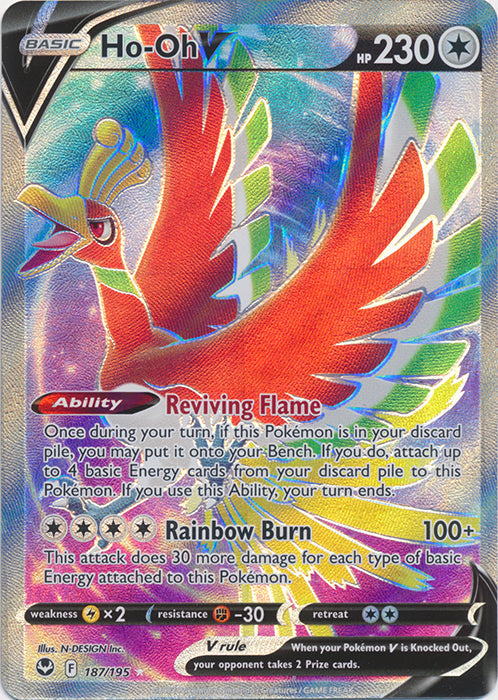 Ho-Oh V - 187/195 - Full Art Ultra Rare available at 401 Games Canada